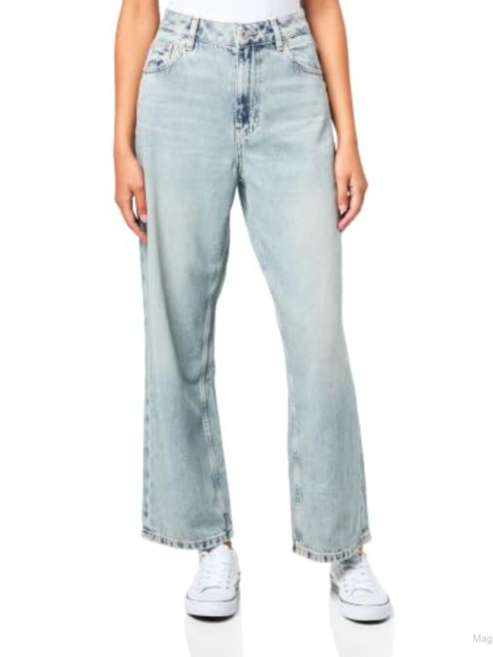 Loose Fit Wide Leg Low Rise Full Length Jeans 100% Cotton
